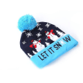 Pikkukuva 2 / 4: Led jouluhattu, valoisa jouluhattu Neulottu pipohattu Let It Snow