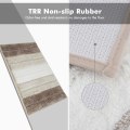 Miniatyrbillede 3 af 5: Mikrofiber-bademåtte, blød, skridsikker dørmåtte, stilfulde stribede Shaggy-bademåtter til badeværelse 43x60 cm - (Gradient Brown),