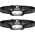 Pikkukuva 1 / 5: LED otsalamppu, 2 kpl Kevyt USB -ladattava taskulamppu