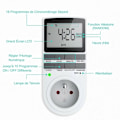 Miniatyrbillede 3 af 5: Digital programmerbar stikkontakt, ugentlig digital timer med LCD-skærm, 12H/24H/7Days Power Outlet Timer, Energibesparelse for