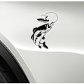 Pikkukuva 3 / 3: Auton konepelti Autotarrat Kalastusautotarrat Kalaautotarrat Seinätarrat Vedenpitävät tarrat (musta)