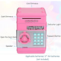 Miniatyrbild 3 av 5: Automatisk rullande elektronisk bankomat Spargris med lösenordssäker, för pojkar, flickor, barn, födelsedagar och Chri
