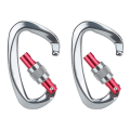 Miniatyrbillede 2 af 5: Opgraderet Heavy Duty Screwgate Locking Klatrekarabinhageclips gray