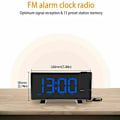 Miniatyrbild 5 av 5: 763-5 Blå LED Digital Väckarklocka Mode Kreativ Present Student Skrivbordsklocka Rektangulär Digital klocka,