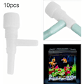 Miniatyrbillede 2 af 5: Regulatorventil, 10 stk. Akvarium akvarium plast 3-vejs luftpumpe regulatorventiler hvid，