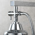 Miniatyrbillede 4 af 5: 3-vejsventil massivt messing G1/2" universalfitting til håndbruser, krom DSF007
