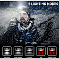 Pikkukuva 2 / 5: LED otsalamppu, 2 kpl Kevyt USB -ladattava taskulamppu