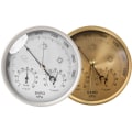 Miniatyrbild 4 av 5: Analog väderstation 3 i 1 rostfritt stål Ø132 mm - Barometer, termometer, hygrometer, guld
