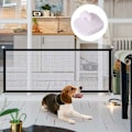 Miniatyrbillede 5 af 5: 110*75 cm sort opp foldbar kæledyrsisolering net hund sikkerhedsdør sammenklappelig teleskopskærm,