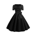 Miniatyrbillede 1 af 3: Kvinder kjole Polka Dot Retro Rockabilly Kortærmet S