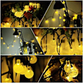 Miniatyrbilde 2 av 4: 20 LED Solar Hage String Lights Utendørs Crystal Ball String Lights, Hage, Jul (varm hvit)