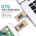 Miniatyrbillede 5 af 5: Tre-i-en multifunktions U-disk (16 GB lokal guld),