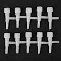 Miniatyrbillede 5 af 5: Regulatorventil, 10 stk. Akvarium akvarium plast 3-vejs luftpumpe regulatorventiler hvid，