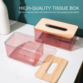 Miniatyrbillede 4 af 5: Nordic simple tissue box, husholdnings pumpepapir box, transparent (lille sort)
