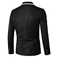 Miniatyrbillede 2 af 3: Mænd Blazer Letvægts Casual Solid One Button Slim M Black