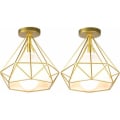 Miniatyrbilde 1 av 4: stk moderne individualitet taklampe vintage belysning metall taklampe belysning hems stue soverom ?25cm - Gol