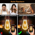 Pikkukuva 3 / 5: 6 set Vintage E27 LED-hehkulamppuja, 6W (korvaa 60W), Retropolttimo ihanteellinen nostalgiseen ja retrovalaistukseen, lämmin