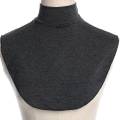 Miniatyrbillede 4 af 5: Damkrage Avtagbar halv Avtagbar cover Modal avtagbar halsduk Monokrom cover dam Black