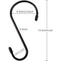 Pikkukuva 2 / 5: 12 kpl 15cm mustaa monitoimikoukkua kodin s-muotoiseen metallikoukkuun, kotikeittiöön, wc:hen, kylpyhuoneeseen