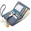 Miniatyrbilde 2 av 5: Dame-lommebok liten Rfid Bifold-lommebok, damelommebok for pengekort, myntlomme med håndstropp