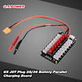 Miniatyrbillede 3 af 5: GTPOWER 8X JST-stik 2S/3S Lipo Batteri Parallel Ladekort til Balance Charger Model: Sort