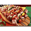 Miniatyrbillede 5 af 5: Husholdnings grillpinde i rustfrit stål fortykkede flade pinde 41cm 10 pinde