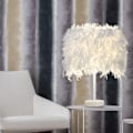 Miniatyrbillede 2 af 4: stk Individualitet Kreativitet Fjer Bordlampe, E27 Lys Dekorativ Belysning Stue Soveværelse Moderne Hvid - Hvid