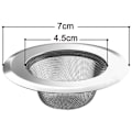 Miniatyrbillede 5 af 5: 2 stk lille mesh rustfrit stål køkkenvask si Anti skrald hår tilstopning filter Holdbart