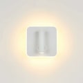 Miniatyrbilde 2 av 5: Firkantet hvit led nattbordslampe roterbar veggleselys med bryter varmt lys for soverom, arbeidsrom, etc., Egnet for