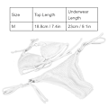 Pikkukuva 5 / 5: Seksikäs uimapuku White Split Halter Cross -uimapuku Beach Resort Swimmingille (M)