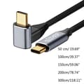 Miniatyrbilde 5 av 5: 100W rettvinklet USB C til USB C-kabel, 0,5M-3M USB C til C Type-C hurtiglading 3m