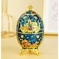 Miniatyrbild 2 av 4: Gyllene slott och blå tandpetare hållare europeisk press-typ automatisk tandpetare box pop-up vardagsrum soffbord tandpetare förvaringstank