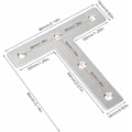 Pikkukuva 2 / 5: koodi 80x80x1.0 (0016) 8kpl huonekalut kiinteä koodi ruostumaton teräslevy kulmakiinnike korjauskannatin puuhuonekalujen puristin