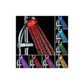 Miniatyrbild 5 av 5: Självfärgande LED färgskiftande färgglad dusch med logotyp färgtemperaturkontroll dusch