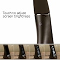 Miniatyrbillede 5 af 5: 5W LED Øjenbeskyttelse Skrivebordslampe Touch Switch USB Genopladelig Sengelampe med Alarmfunktion 200LM (Brun)， Velegnet til