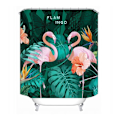 Miniatyrbillede 1 af 5: D150*180CM Flamingo 3D HD Creative Digital Printing Polyester Badeværelses bruseforhæng,