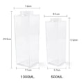 Pikkukuva 5 / 5: Flaskor 500ml/1000ml Mjölkkartong Flaska Transparent