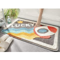 Miniatyrbillede 3 af 5: Flocking Home Entrance Mat Tæppe Anti-Slip Mat Dør Mat 50*80cm