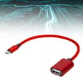 Miniatyrbillede 5 af 8: Type-C OTG Datakabel USB Adapter OTG Adapter Konverter Micro USB Kabler AUX Lydkabel Adapter til Android Rød