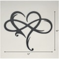 Miniatyrbillede 2 af 5: vægbeklædning metal hjerte væg kunst, altid og for evigt elsker hjerte form uendelig symbol gave til hjemmet bryllup valentine