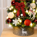 Miniatyrbilde 3 av 5: 45 cm lite kunstig juletre, lite juletre med LED-lys, for høytider, juleselskaper, rødt og pinse
