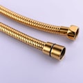 Miniatyrbilde 5 av 5: 1,5 m gylden rustfritt stål anti-twist dusjslange i massiv messing, håndholdt dusjslange i rustfritt stål,