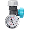 Miniatyrbillede 2 af 5: Justerbar vandtryksregulator med trykmåler Drivhushavevandingscontroller Messing blyfri justerbar