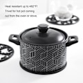 Pikkukuva 2 / 5: Teekannu Kitchen Trivet - Liukumaton lämmönkestävä Moderni Keittiö Hot Pad Pata ja Parila Black Trivet Set , 3 kpl