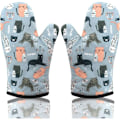 Miniatyrbild 1 av 5: Style One 2 Pieces Animal Print Isoleringshandskar Ugnsvantar Ugnsvantar Andas Värmebeständig Ugnsvantar,