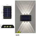 Miniatyrbillede 2 af 5: Udendørs solcelle lanterner lampe, 6 lysdioder (konvekst spejl)