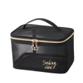 Miniatyrbillede 1 af 10: Mesh kosmetiktaske Makeuptaske SORT EE Black E-E