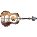 Miniatyrbild 1 av 5: Metall väggkonst abstrakt gitarr heminredning hantverk