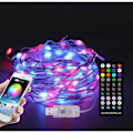 Miniatyrbild 4 av 5: Symphony rgb line string lights utomhus vattentät puv juldekoration fairy lights 8 funktioner, 5 meter 50 lampor