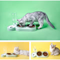 Miniatyrbild 4 av 5: Dubbelskål, automatisk husdjursskålautomat, kattvattenfontän, vattenfontän för husdjur (vit)